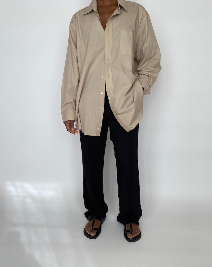 VINTAGE OVERSIZED BEIGE SHIRT 2010