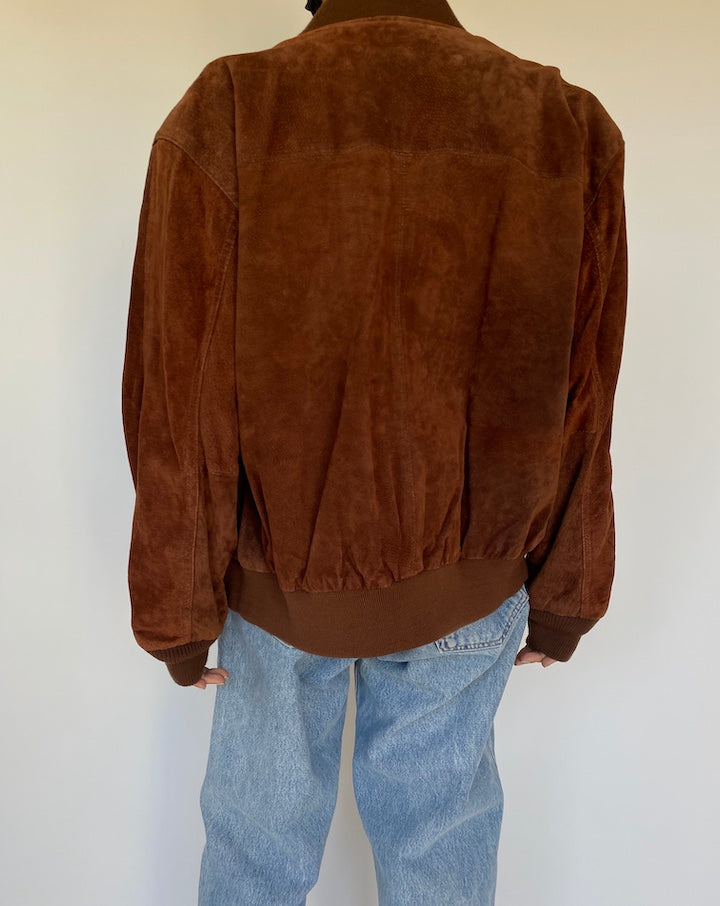 VINTAGE BROWN SUEDE LEATHER JACKET 3199