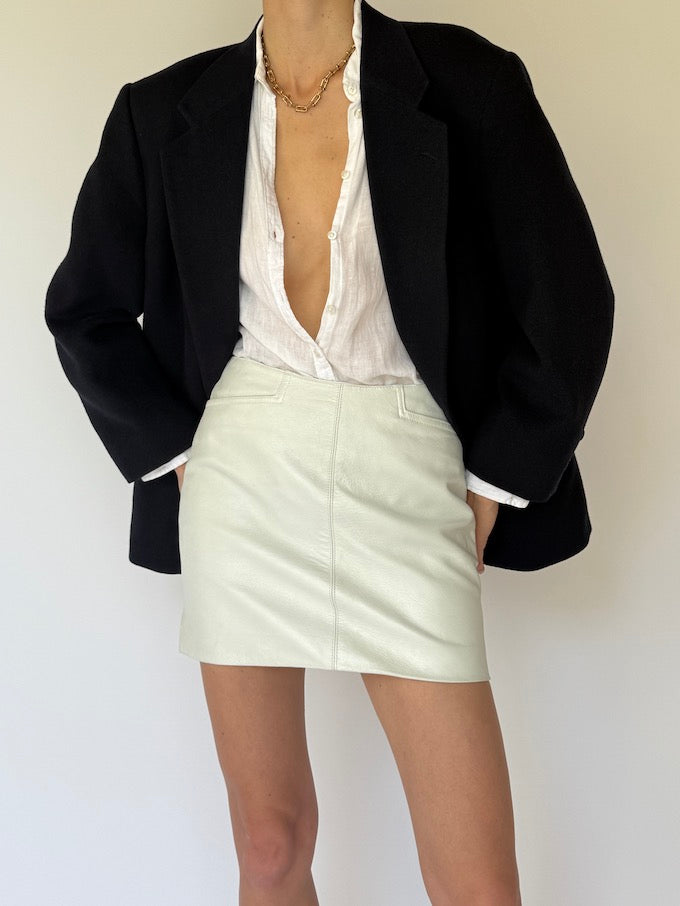 Vintage Blazer In Camel Hair Navy 5967