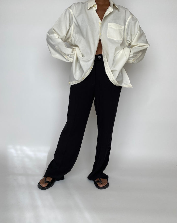 VINTAGE OVERSIZED OFF WHITE BUTTON DOWN SHIRT 2014