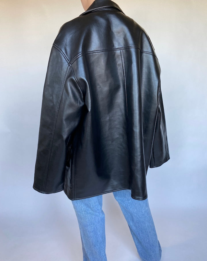 VINTAGE FAUX LEATHER JACKET 494