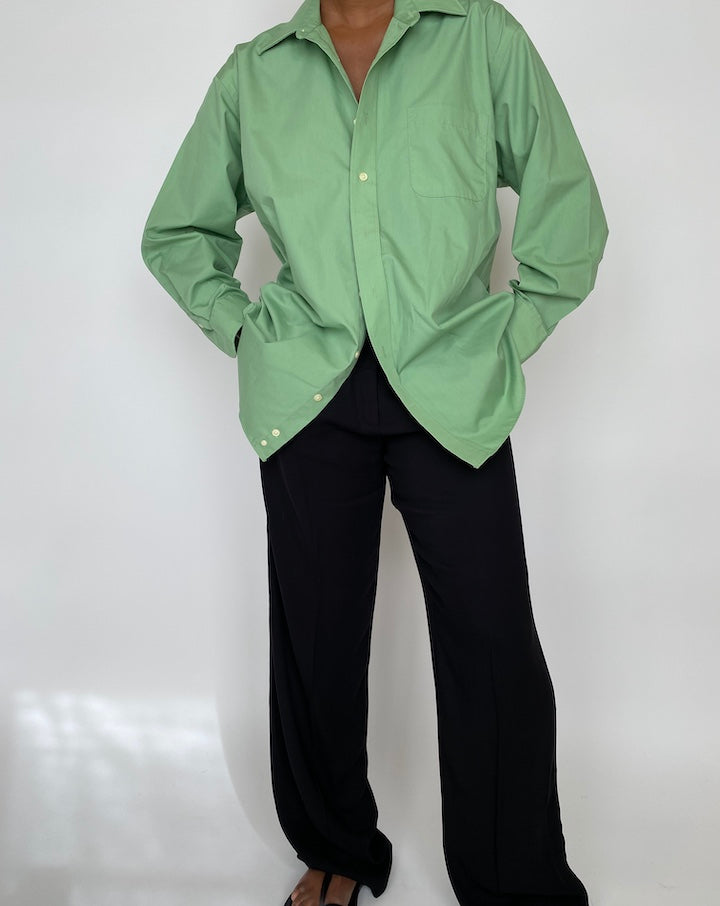 VINTAGE GREEN BUTTON DOWN SHIRT 2015