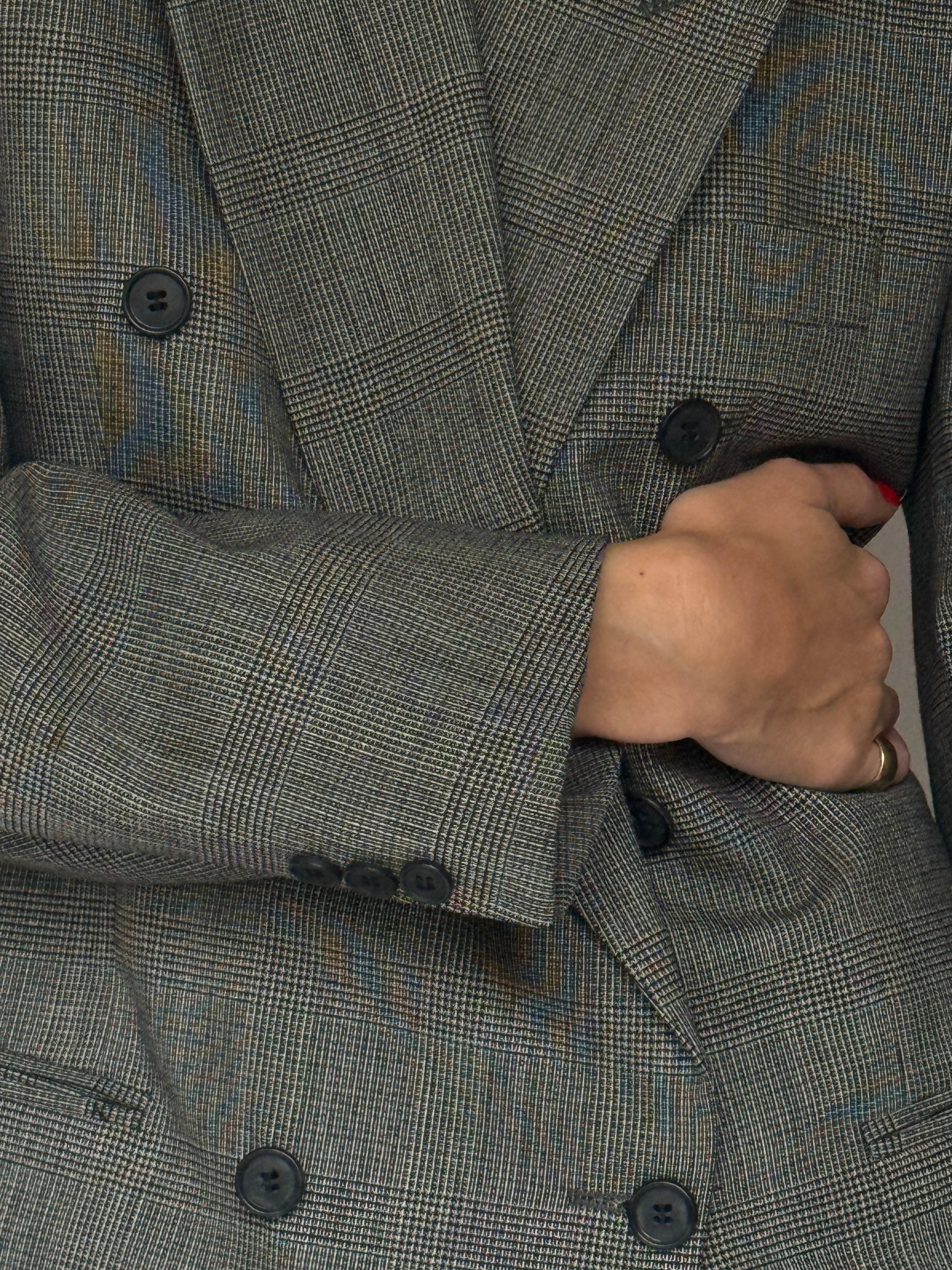 Vintage Double-Breasted Wool Blazer 7056