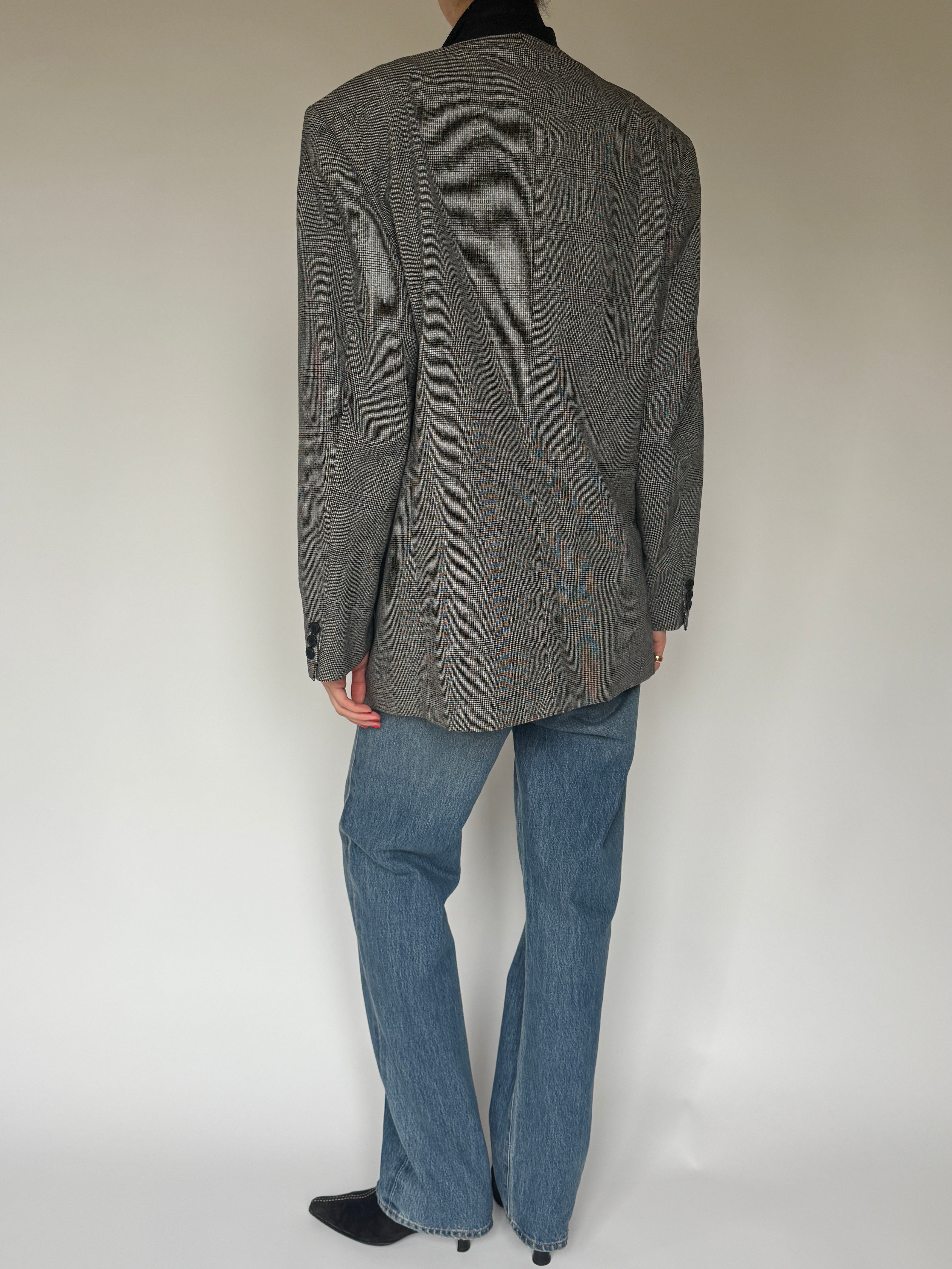 Vintage Double-Breasted Wool Blazer 7056