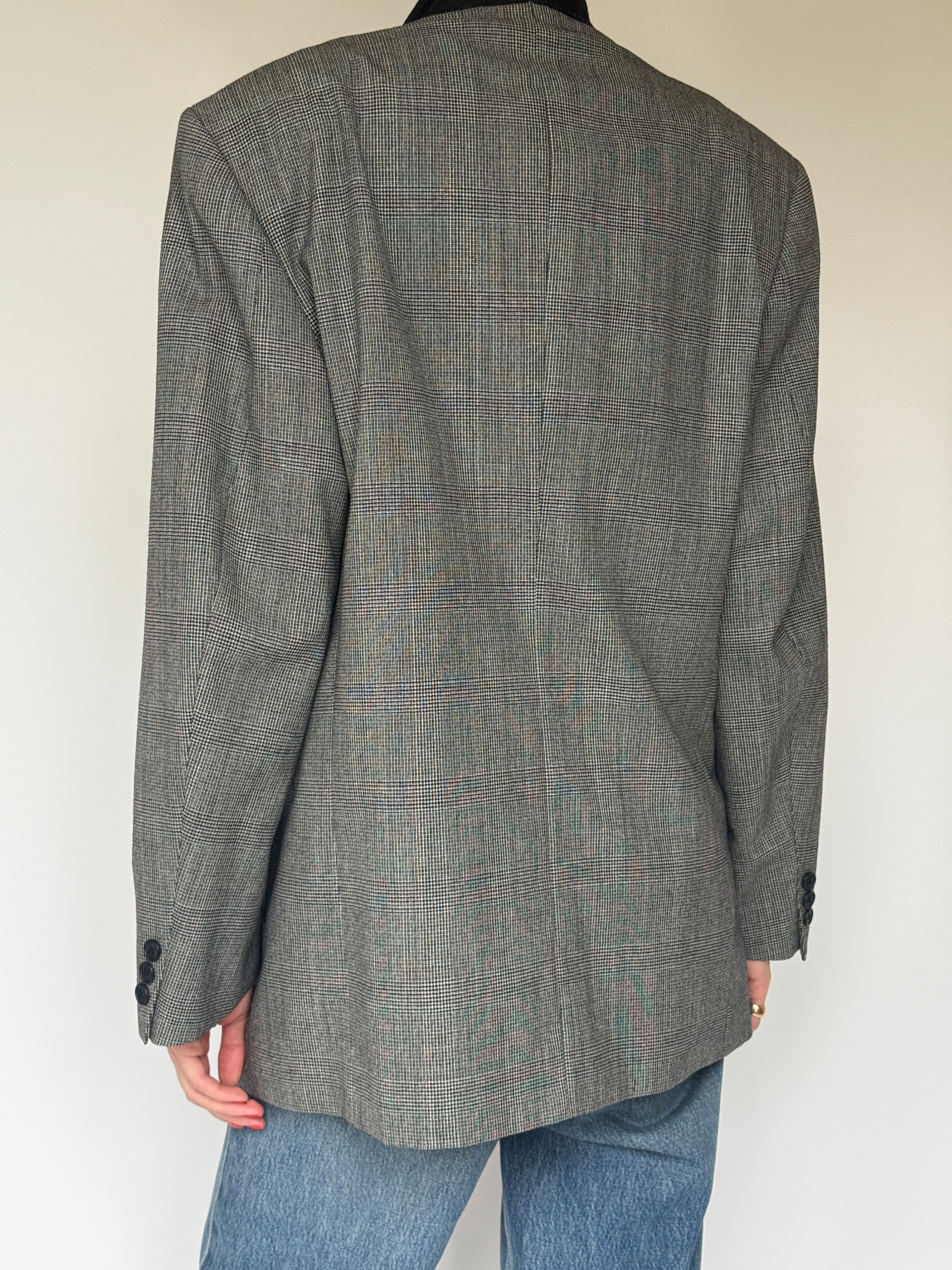 Vintage Double-Breasted Wool Blazer 7056