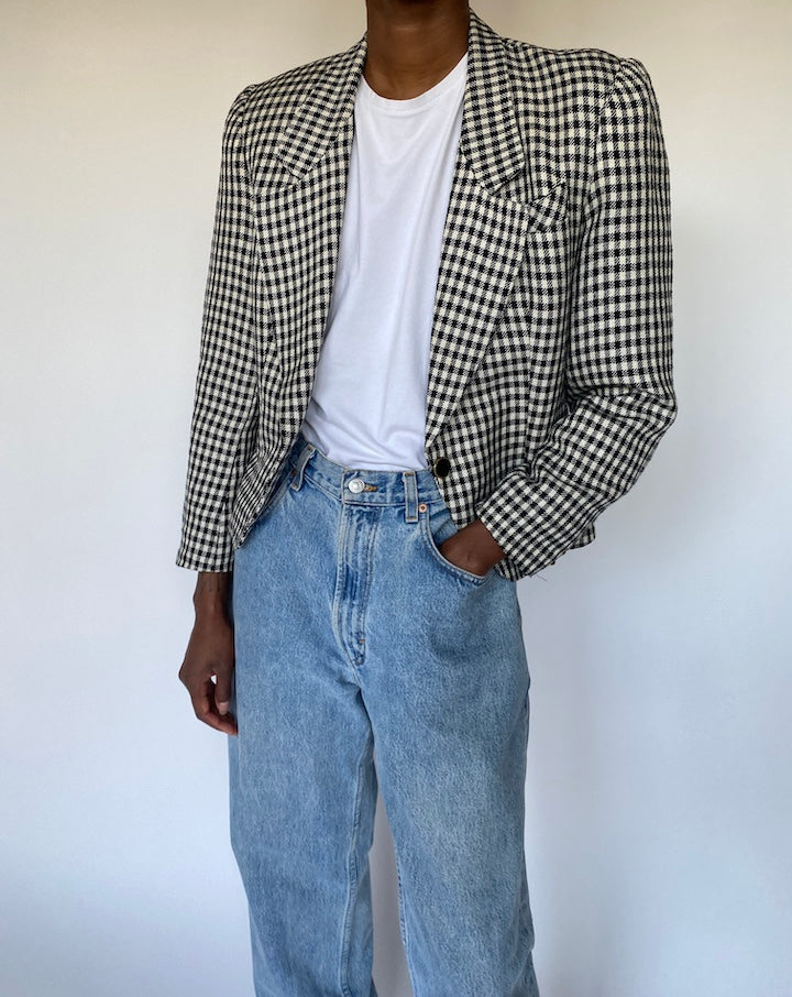 VINTAGE HOUNDSTOOTH BLAZER 3620