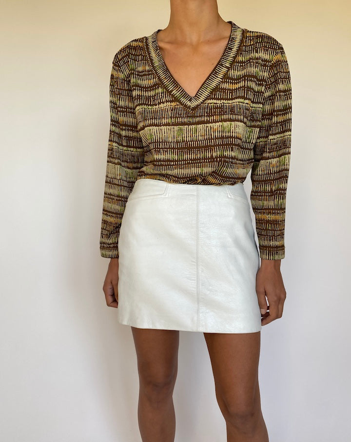 VINTAGE V-NECK TOP 1030