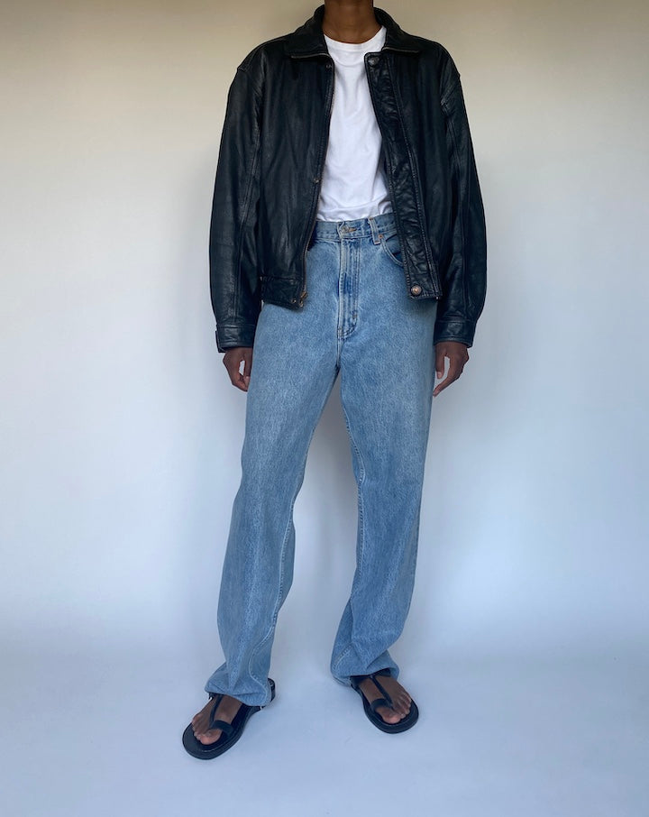 VINTAGE BLACK LEATHER JACKET 3623