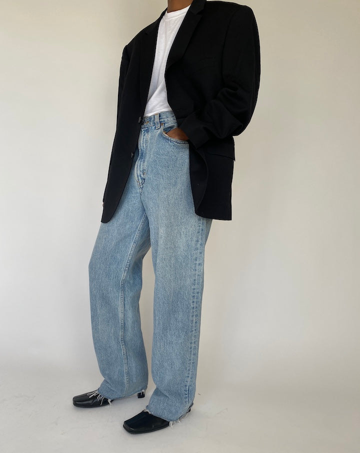 VINTAGE OVERSIZED BLACK BLAZER 4138