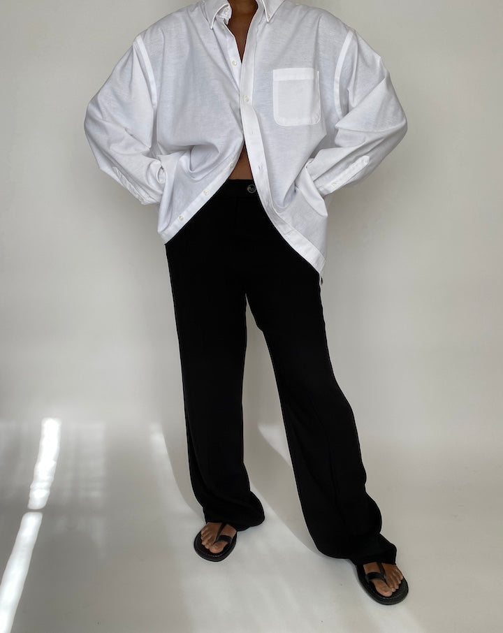 VINTAGE OVERSIZED WHITE BUTTON DOWN SHIRT 2028