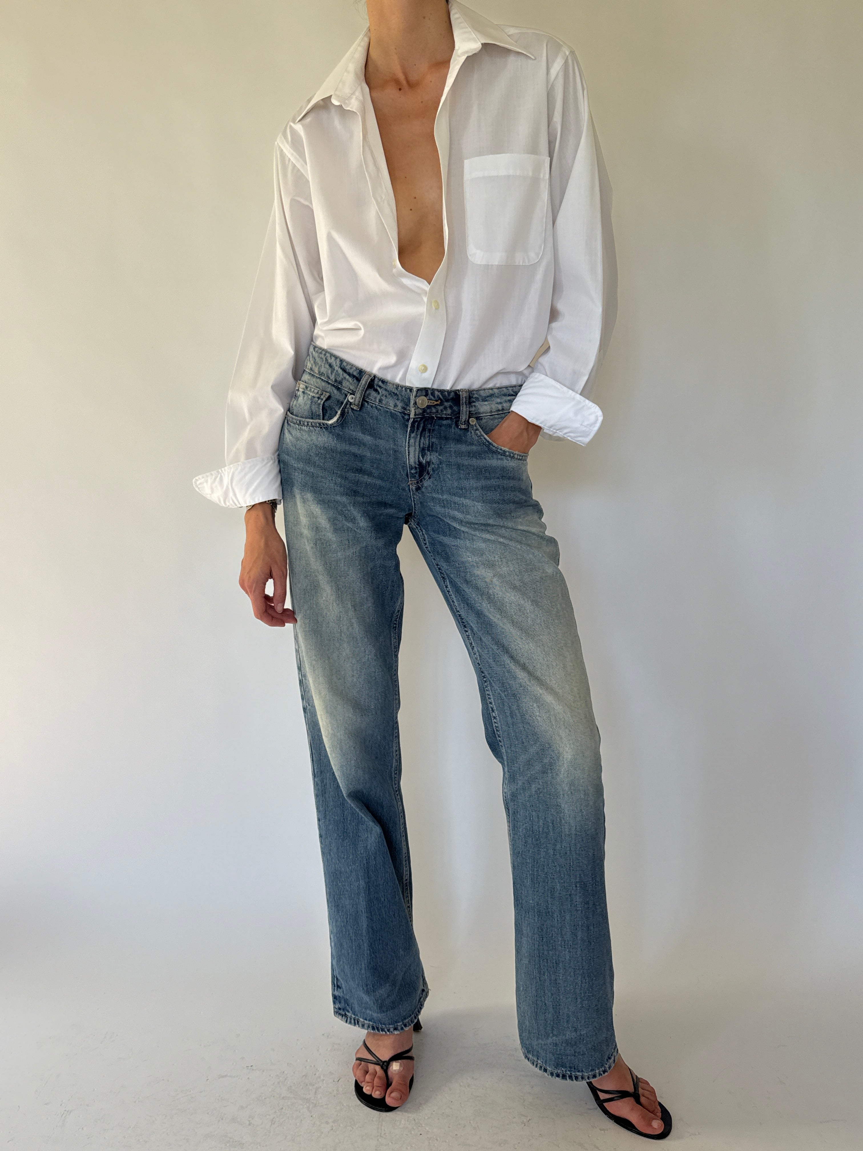 Vintage white classic shirt front view