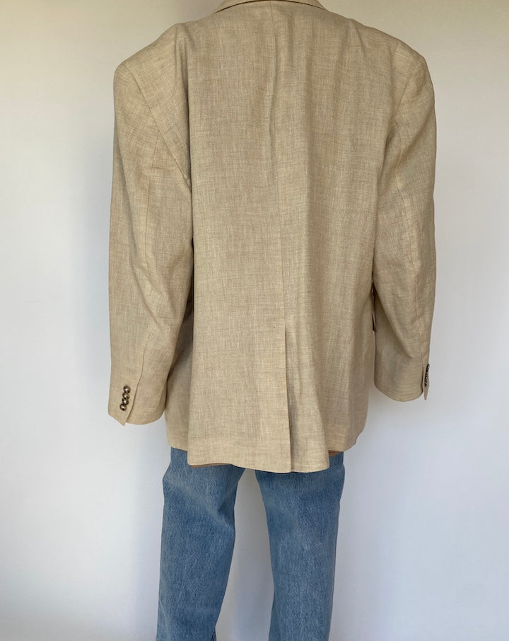VINTAGE OVERSIZED BEIGE BLAZER 3217