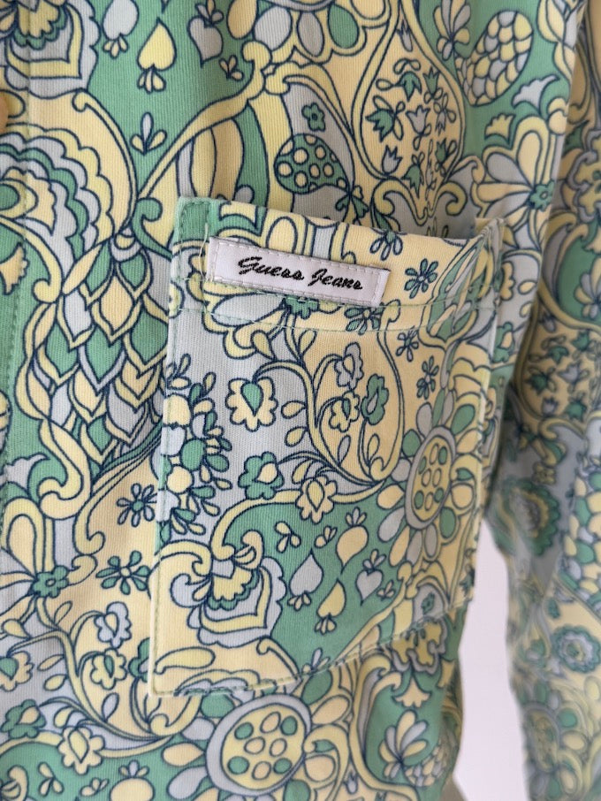 Vintage Long Sleeve Guess Paisley Blouse 5795