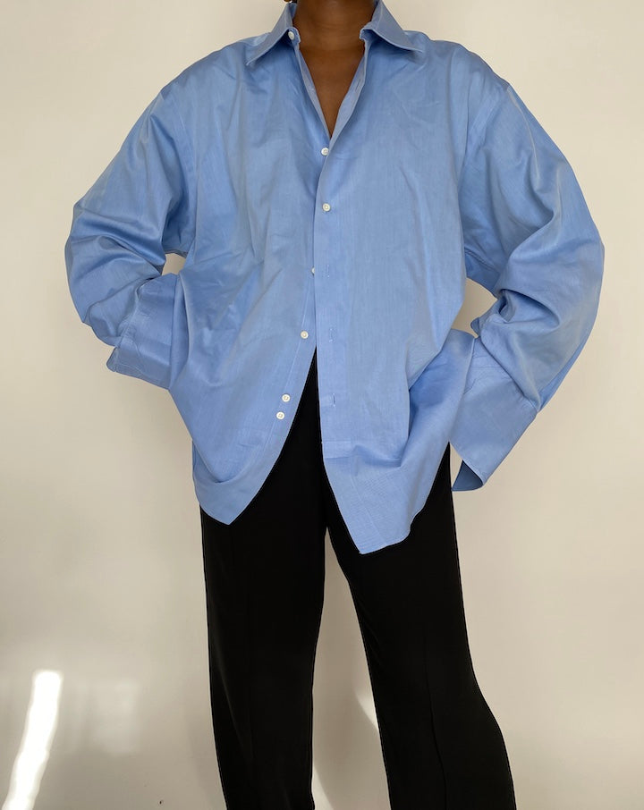 VINTAGE OVERSIZED BLUE SHIRT 2036