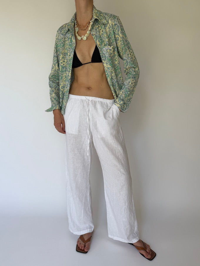 Vintage Long Sleeve Guess Paisley Blouse 5795