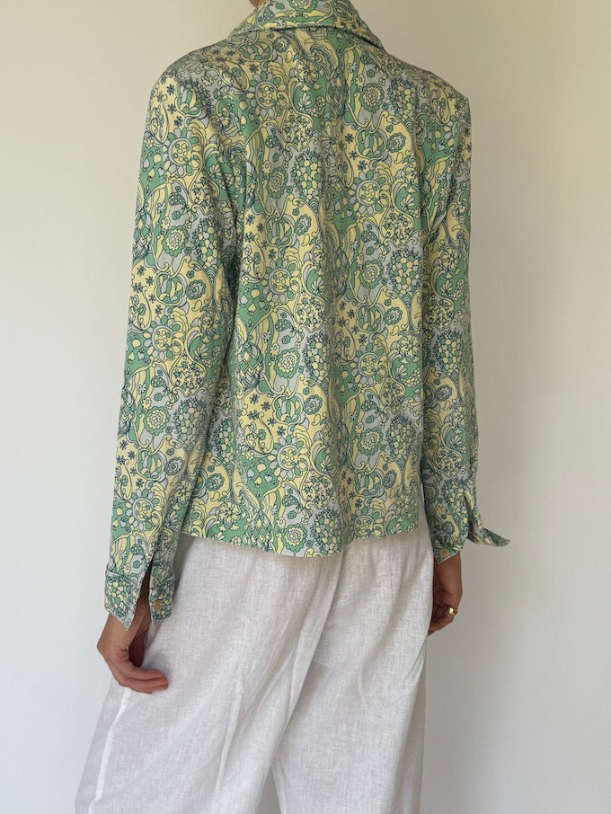 Vintage Long Sleeve Guess Paisley Blouse 5795