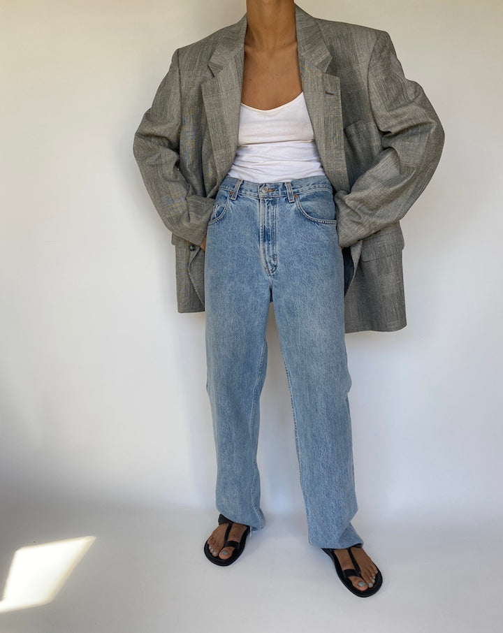 VINTAGE GREY OVERSIZED BLAZER 3220