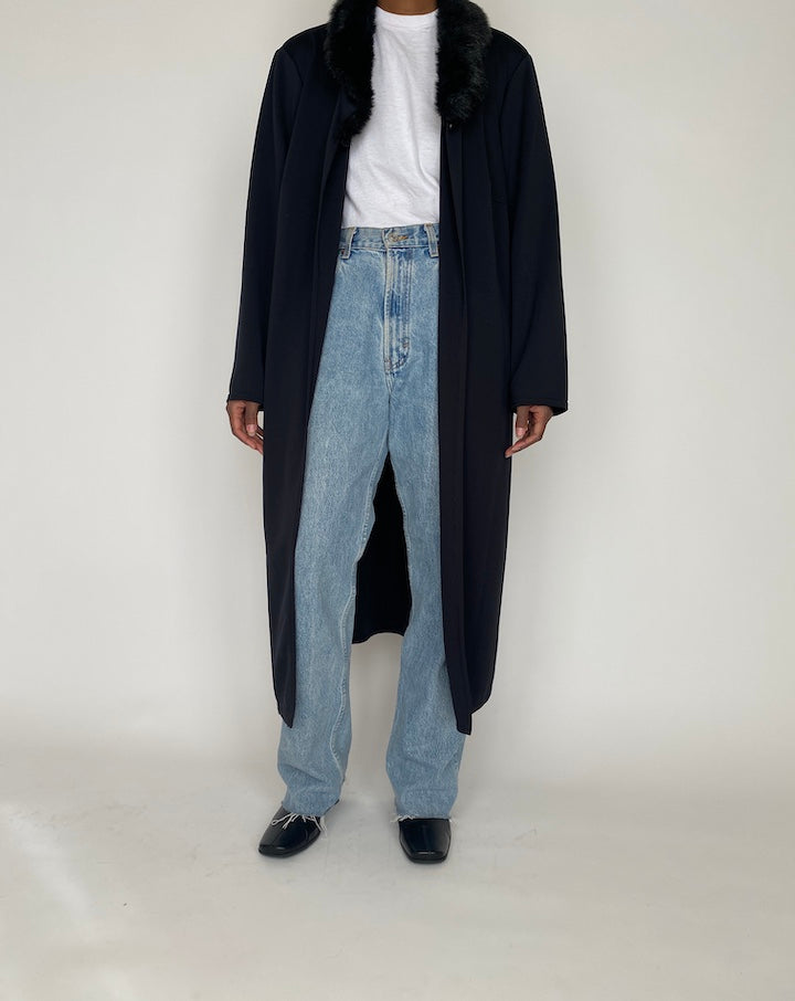 VINTAGE LONG BLACK CARDIGAN 4147