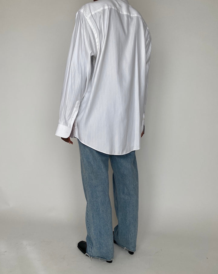 Vintage Oversized White Button Down Shirt 4149