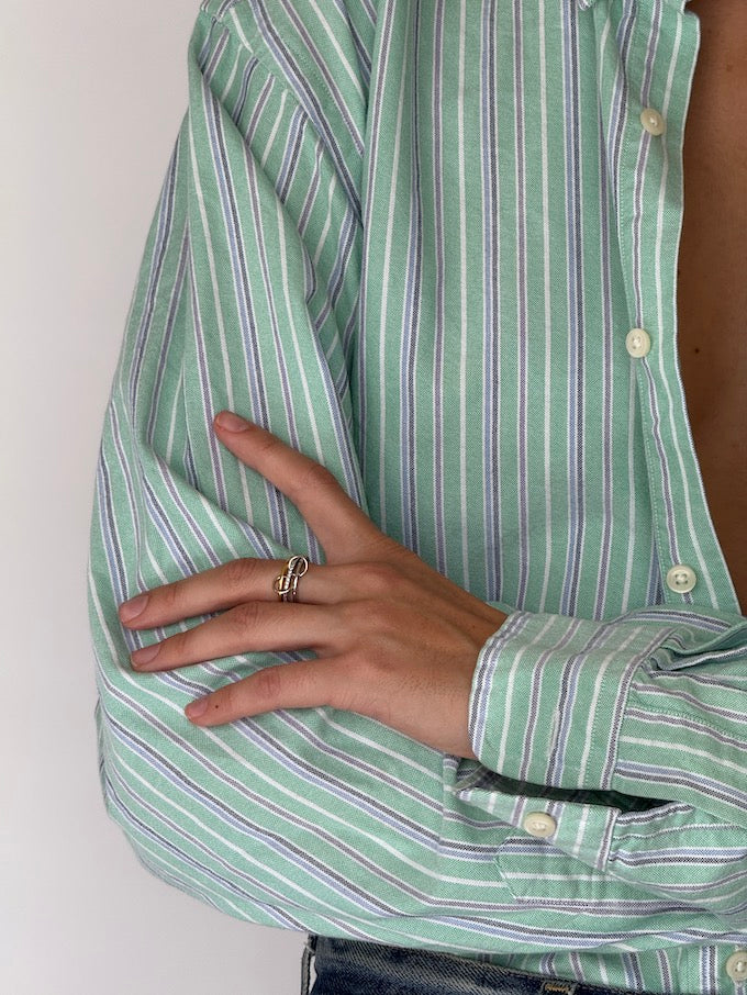 Vintage Stripe Ralph Lauren Shirt green
