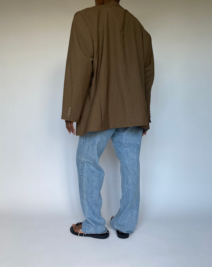 VINTAGE BROWN OVERSIZED BLAZER 3638