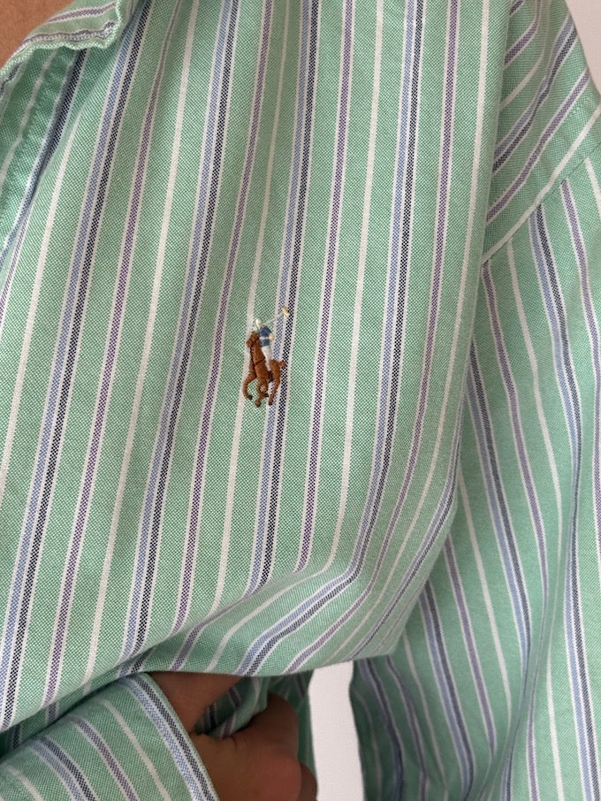 Vintage Stripe Ralph Lauren Shirt green