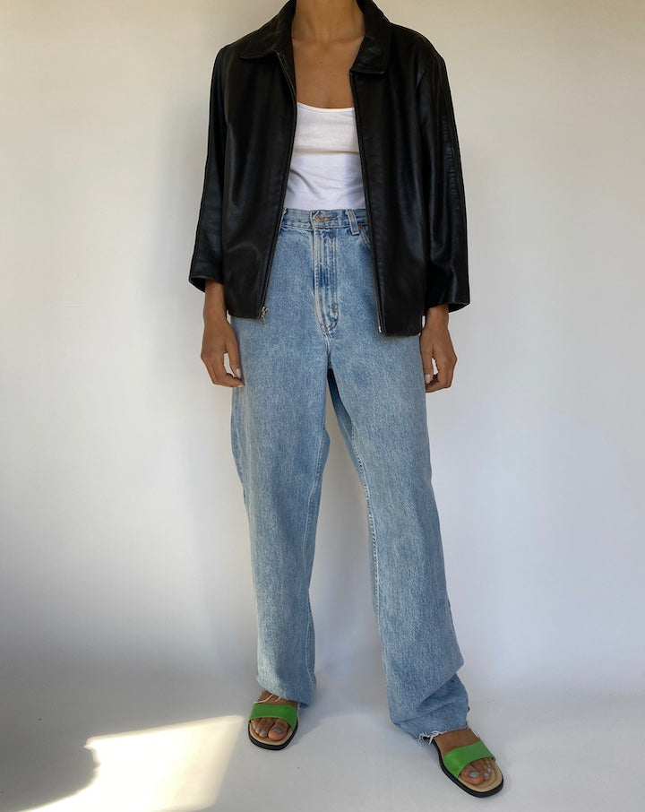 VINTAGE BLACK LEATHER JACKET 3224
