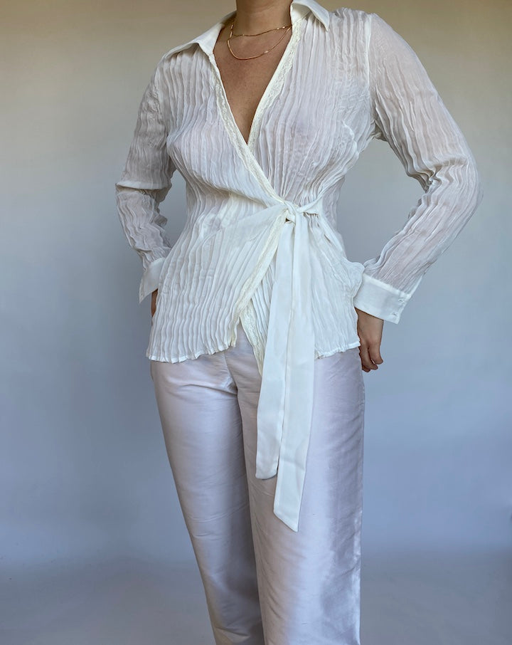 VINTAGE TIE BLOUSE 507