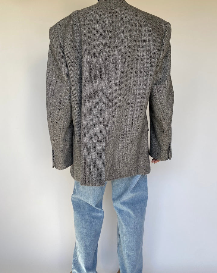 VINTAGE OVERSIZED WOOL BLENDED BLAZER 3233