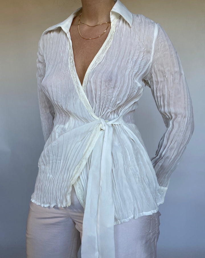 VINTAGE TIE BLOUSE 507