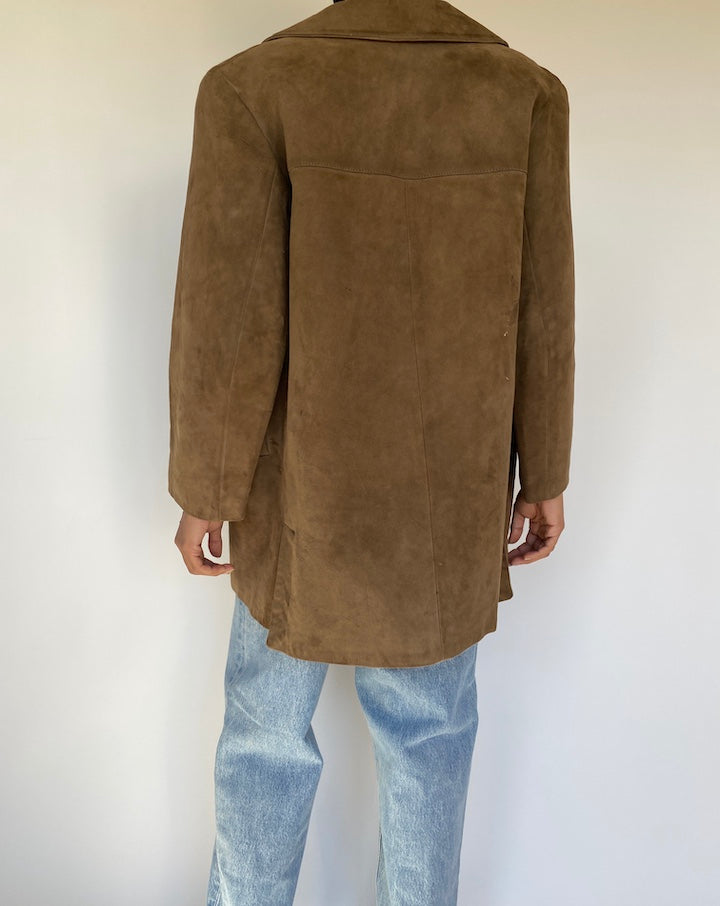 VINTAGE BROWN SUEDE LEATHER JACKET 3234