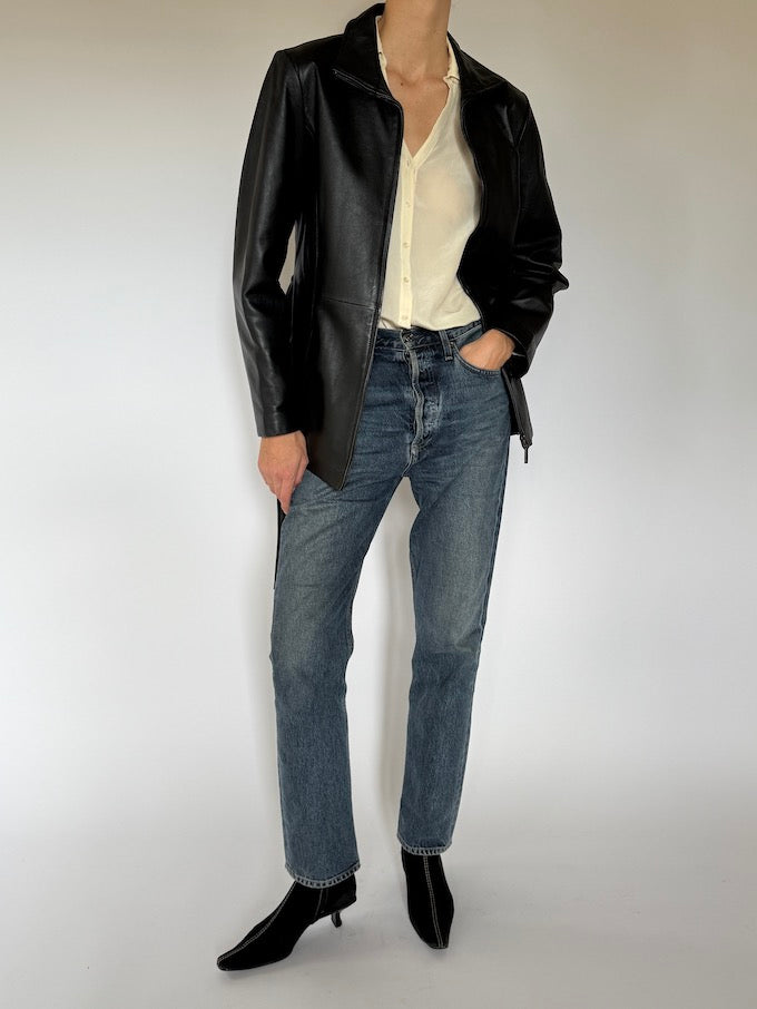 Leather jacket, vintage leather jacket, svc, shopvintagecollection