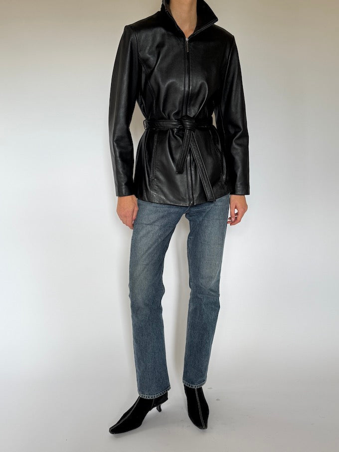 Leather jacket, vintage leather jacket, svc, shopvintagecollection