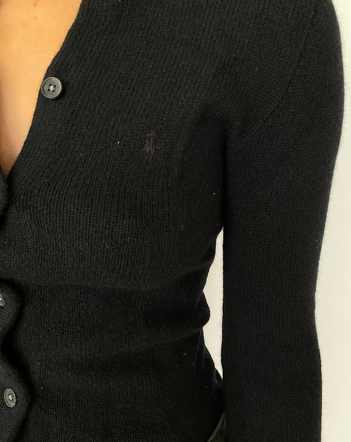 VINTAGE BLACK RALPH LAUREN CARDIGAN 2060