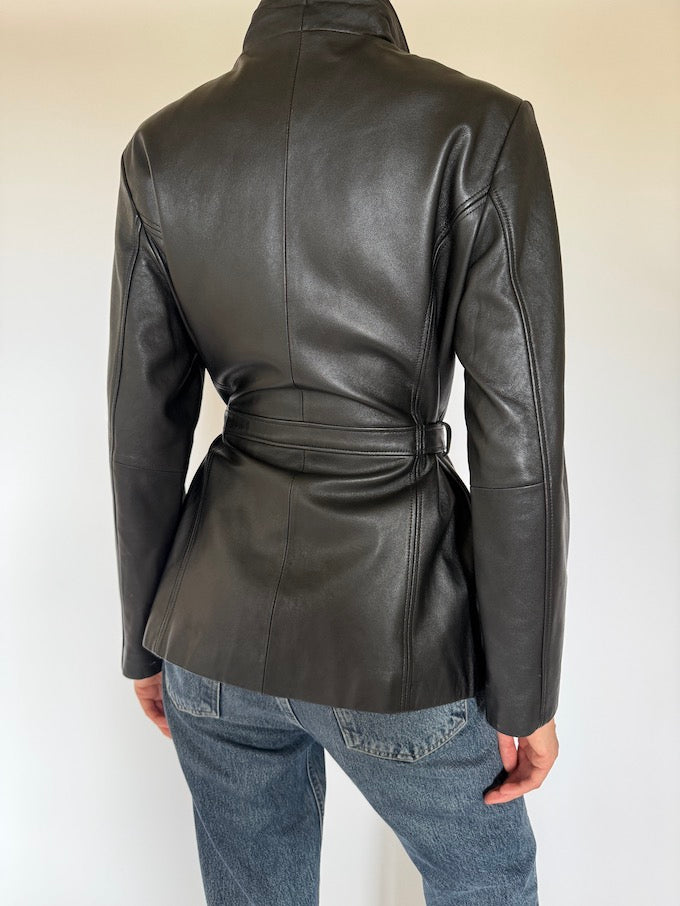 Leather jacket, vintage leather jacket, svc, shopvintagecollection