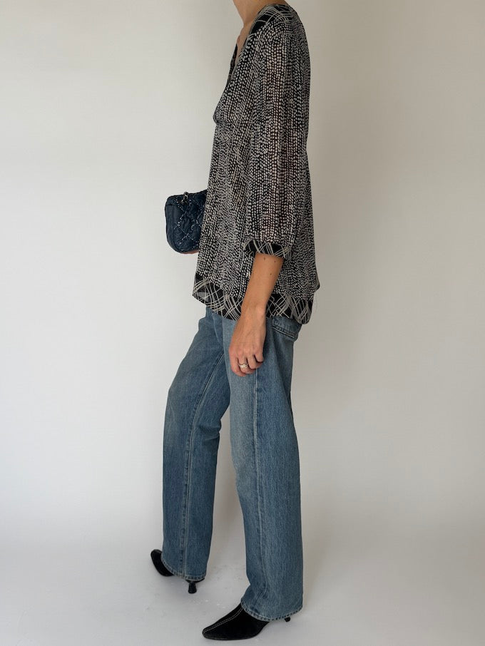 Vintage Polka Dot Blouse 6322