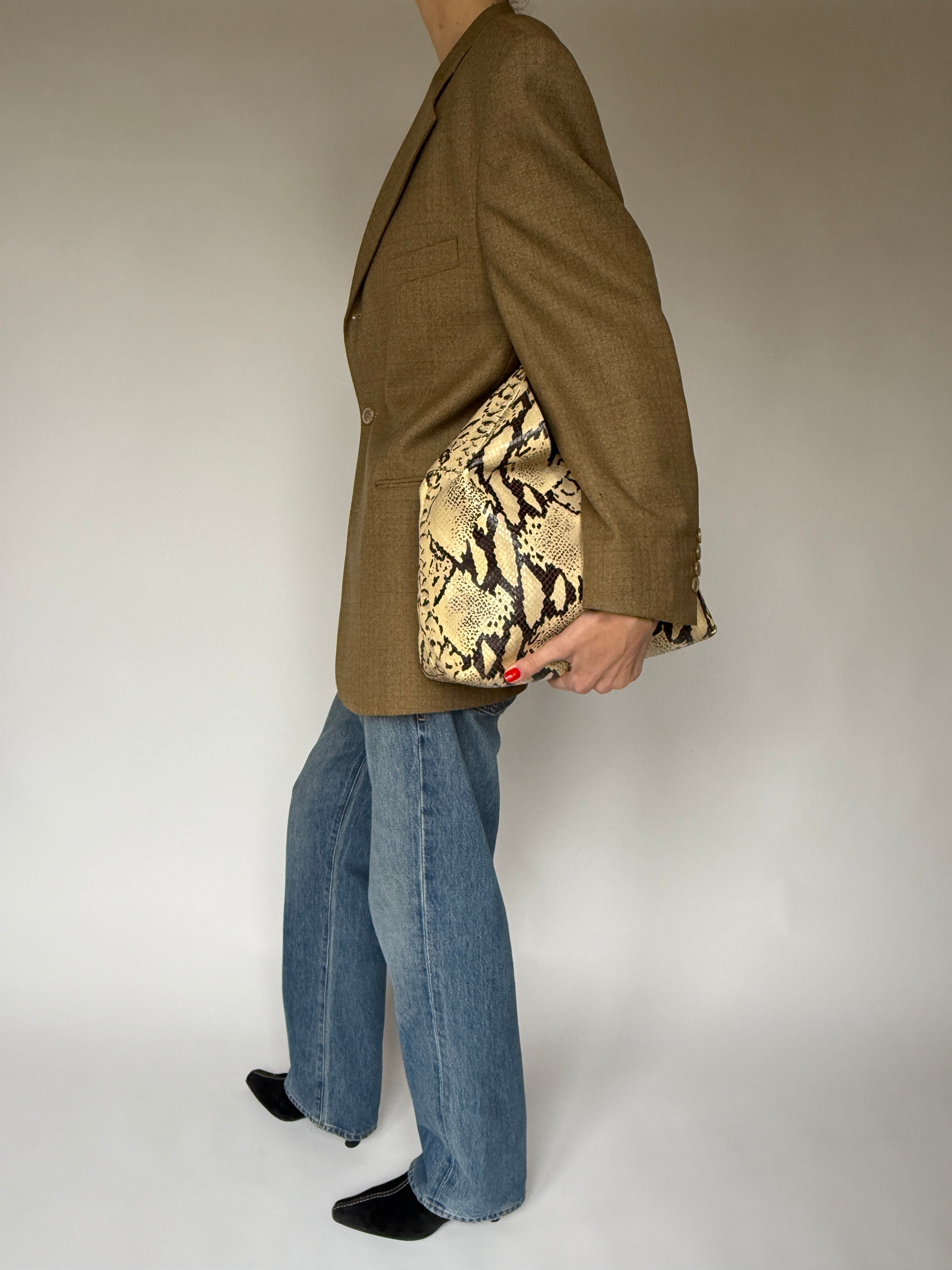 Vintage Brown Wool Blazer 7074