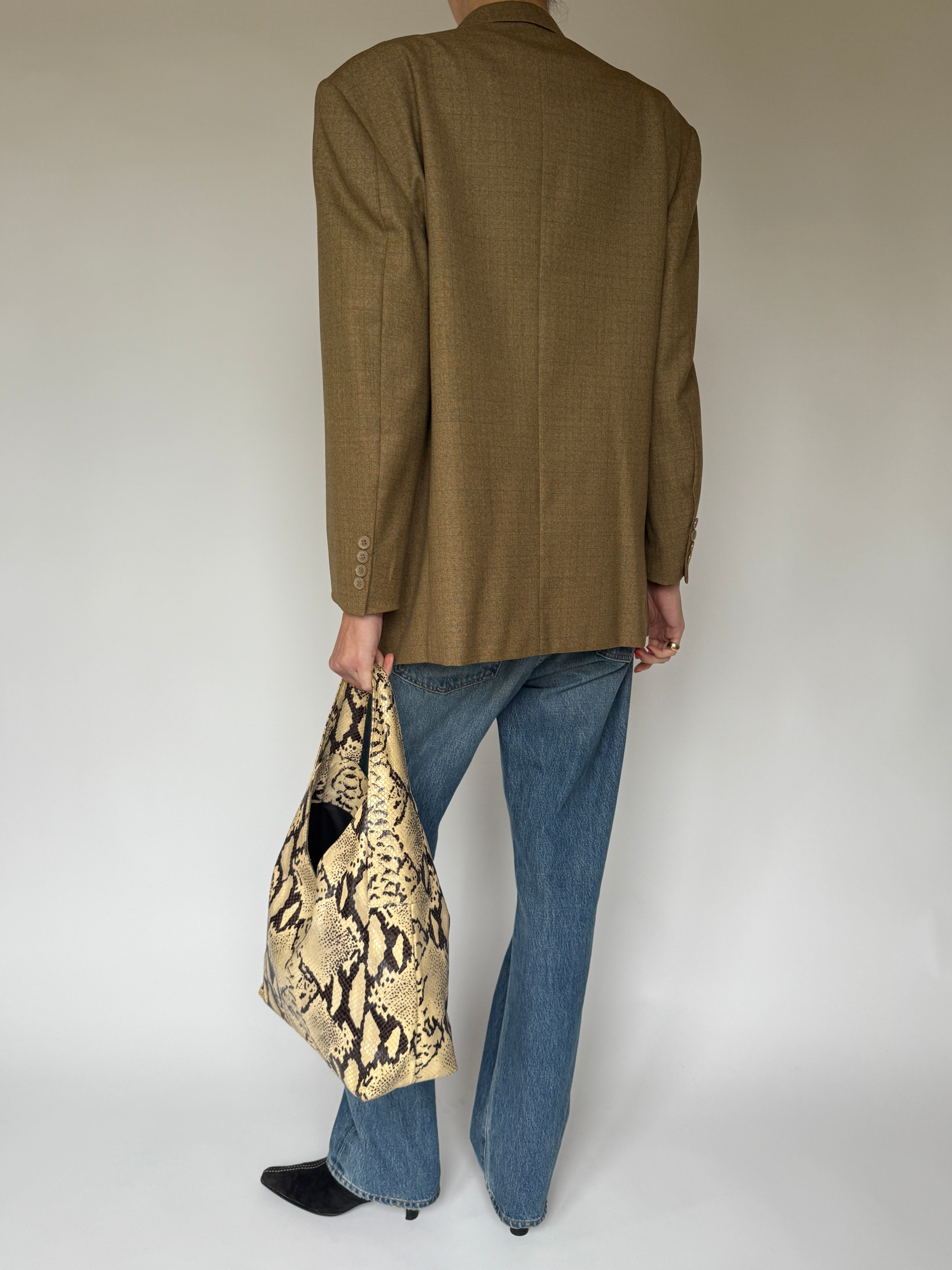 Vintage Brown Wool Blazer 7074