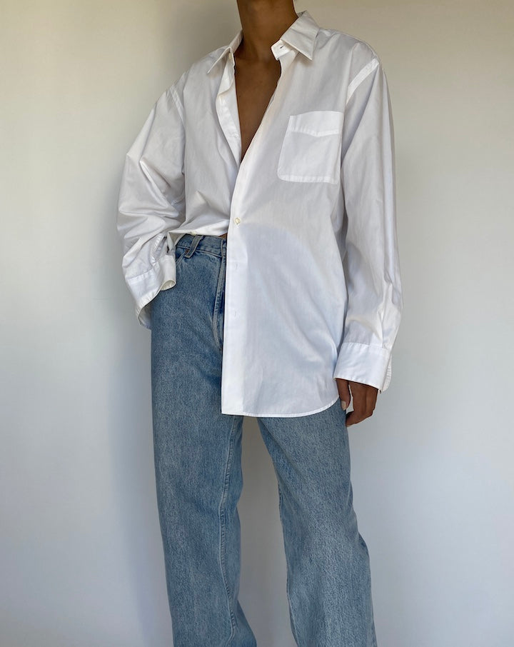 VINTAGE WHITE RALPH LAUREN SHIRT 3252