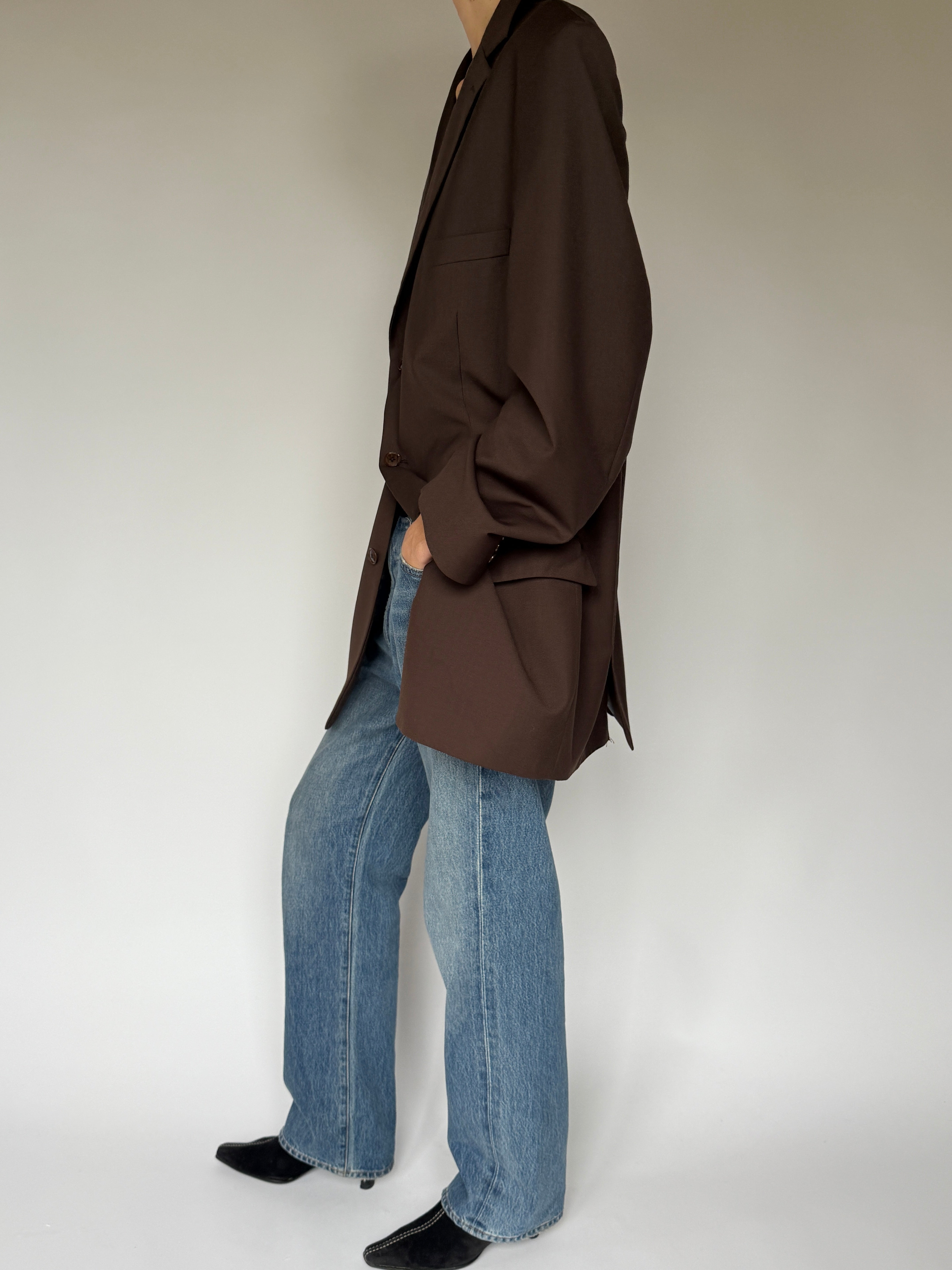 oversized blazer, side of vintage blazer,