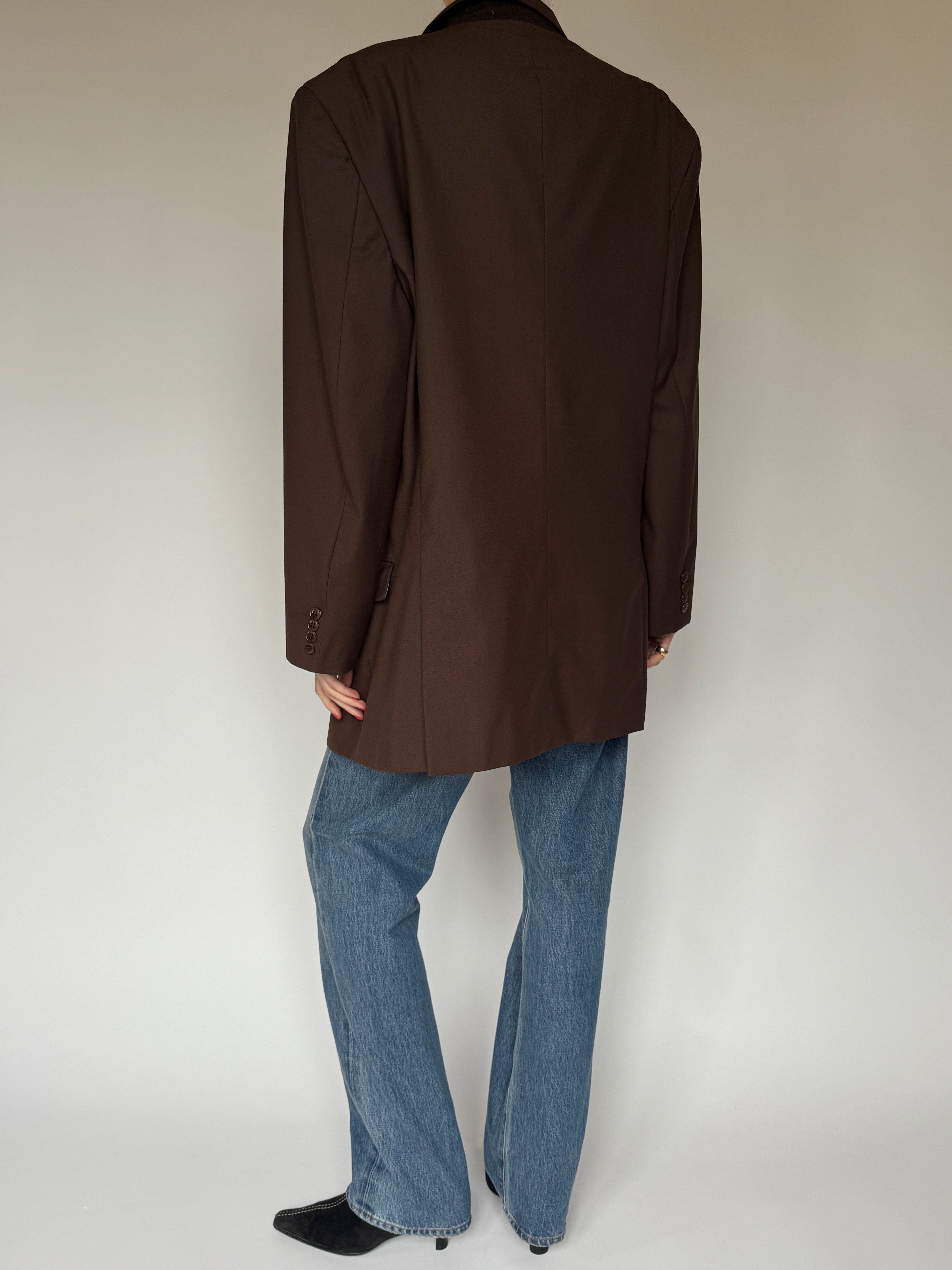Back of vintage blazer, Vintage oversized blazer, vintage blazer, wool blazer, vintage wool blazer