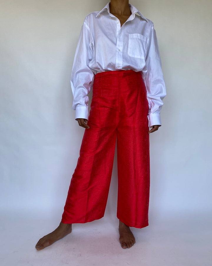 Vintage Red Wrap Pant 823