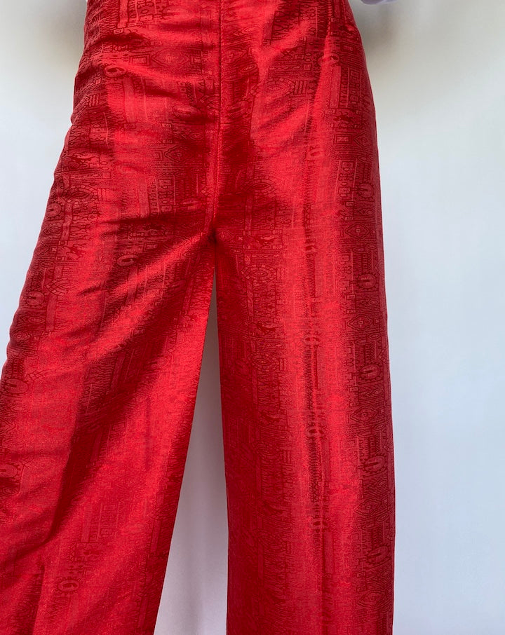 Vintage Red Wrap Pant 823