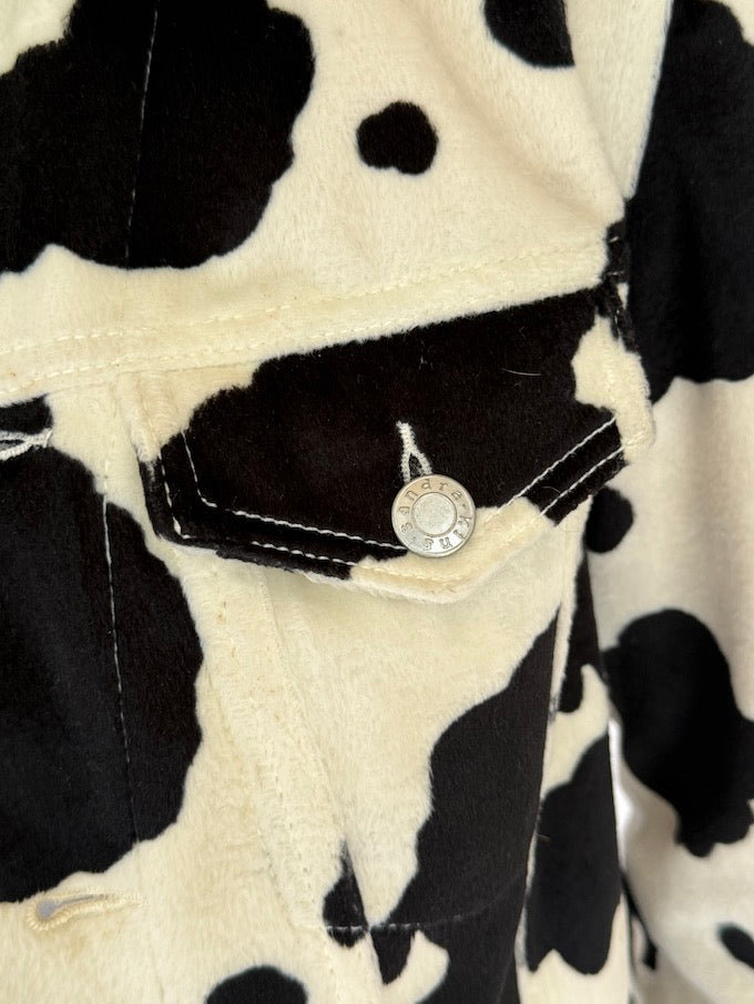 Vintage Cow-Print Faux Jacket 5875