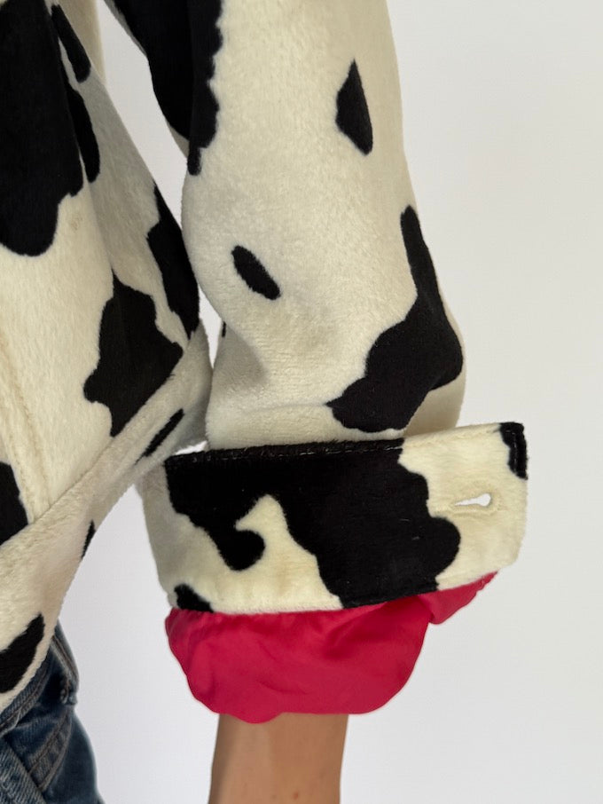 Vintage Cow-Print Faux Jacket 5875