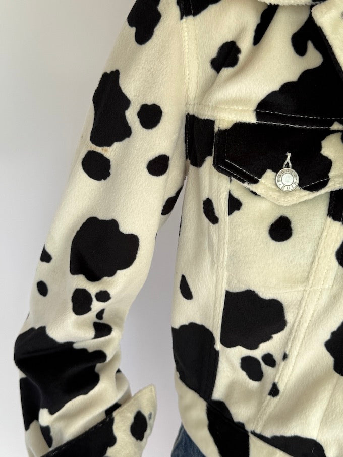 Vintage Cow-Print Faux Jacket 5875