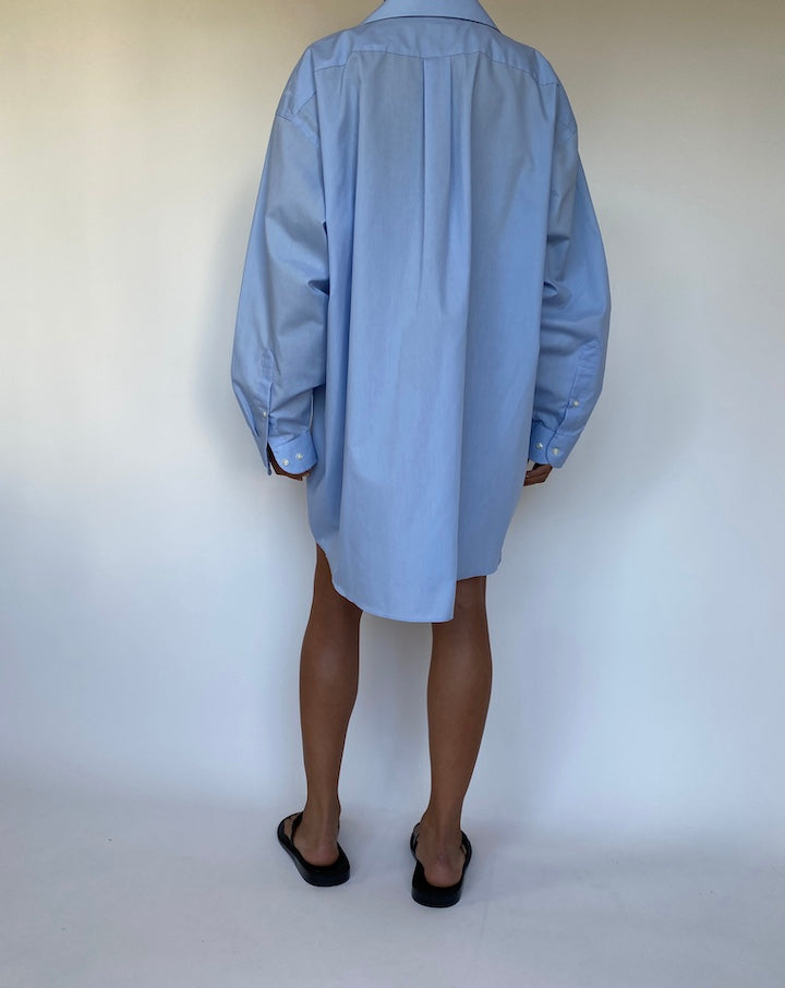 VINTAGE BLUE BUTTON DOWN SHIRT DRESS 3269