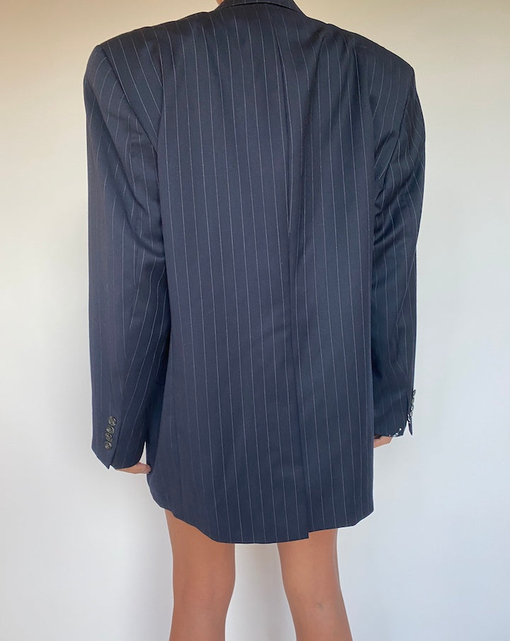 VINTAGE NAVY PINSTRIPED BLAZER 2692