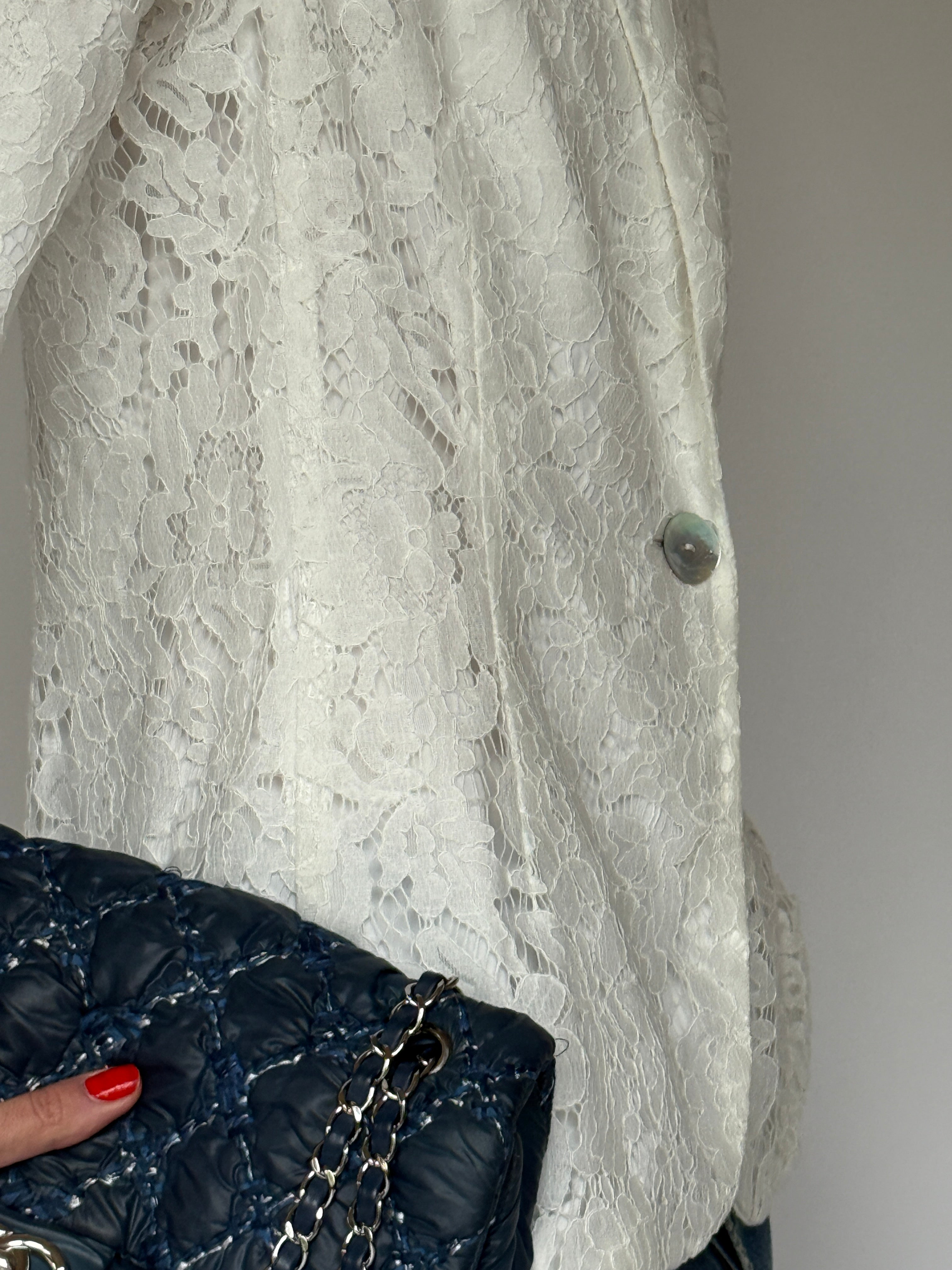Vintage White Lace Blazer 7087