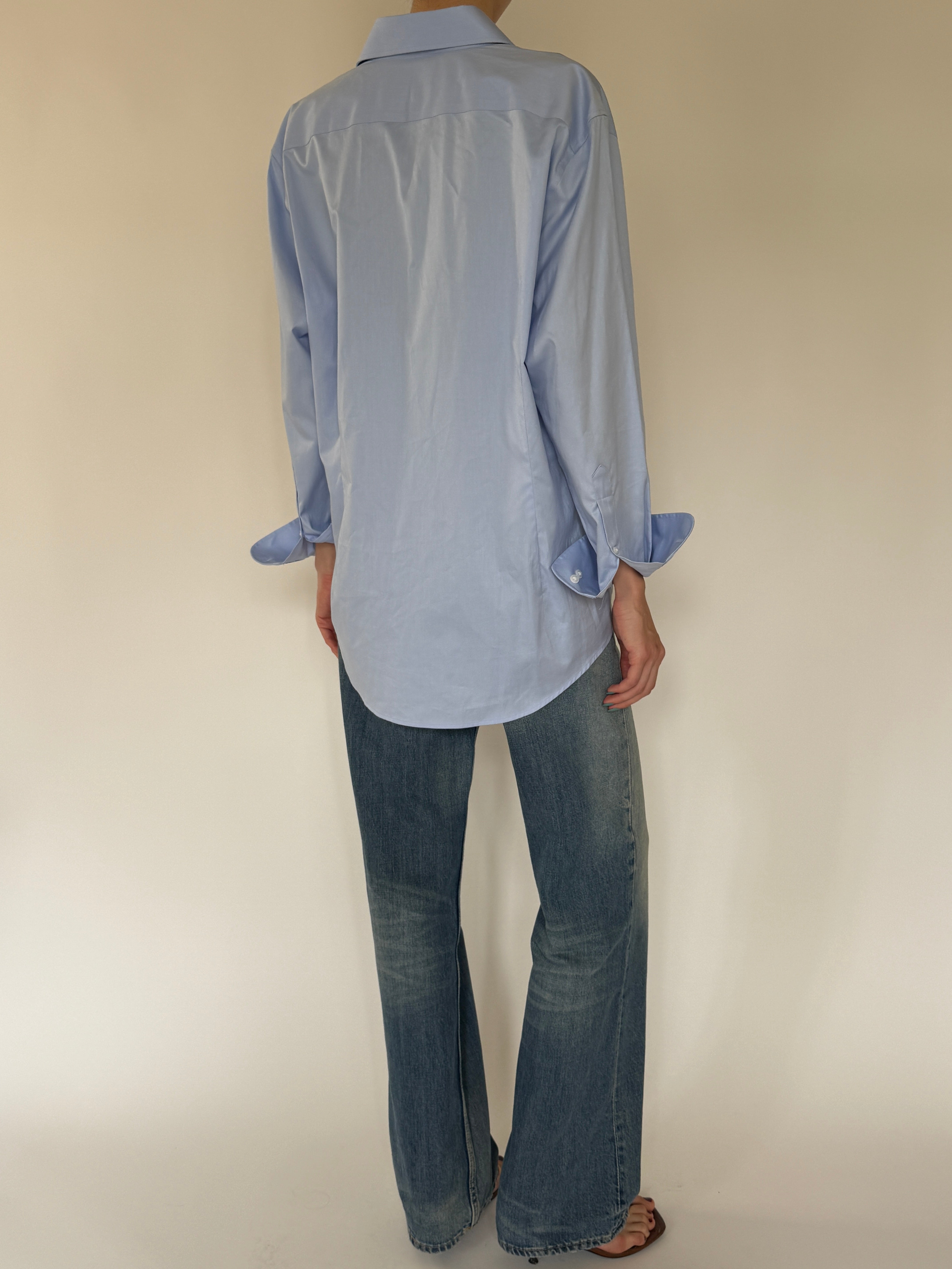 Vintage classic button-up shirt back view